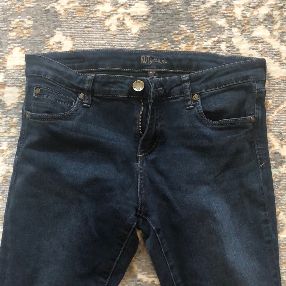 Kut from the Kloth dark mid rise skinny jeans